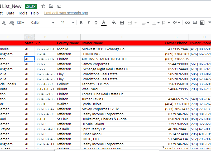 Skip Tracing Dollar General Completed List